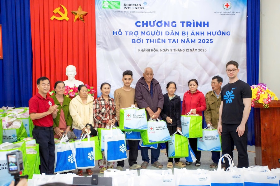 Siberian Wellness hỗ trợ người dân Khánh Hoà bị thiệt hại sau mưa bão