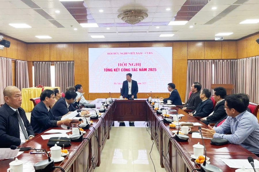 Chủ tịch Hội Hữu nghị Việt Nam - Cuba Vũ Hải Hà chủ trì Hội nghị tổng kết công tác Hội Hữu nghị Việt Nam - Cuba