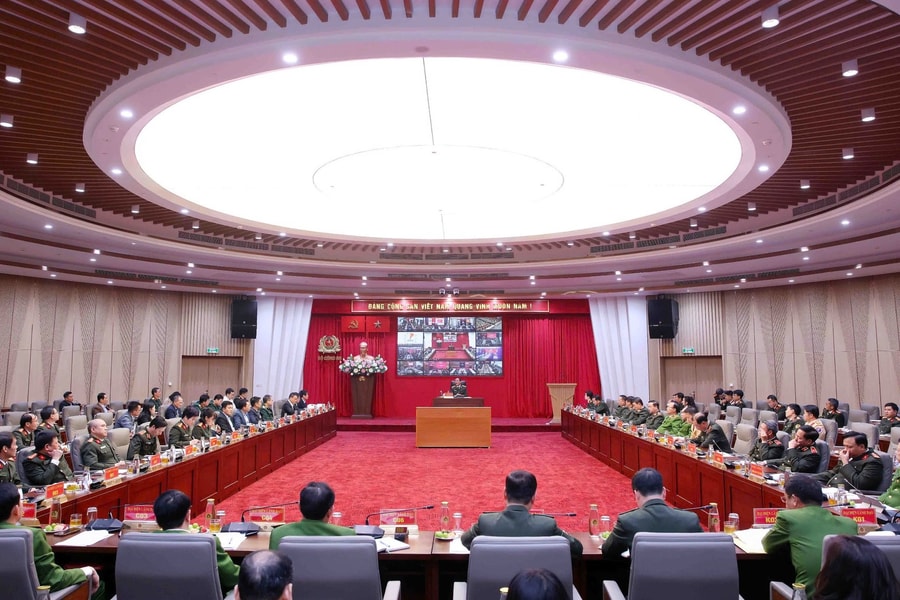 Hội nghị kiểm điểm, đánh giá công tác đảm bảo an ninh, trật tự Đại hội đại biểu toàn quốc lần thứ XIV của Đảng