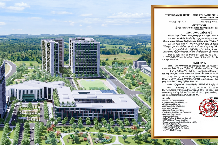 Thành lập Trường Đại học Tâm Anh đào tạo chuyên sâu về y khoa tiêu chuẩn quốc tế