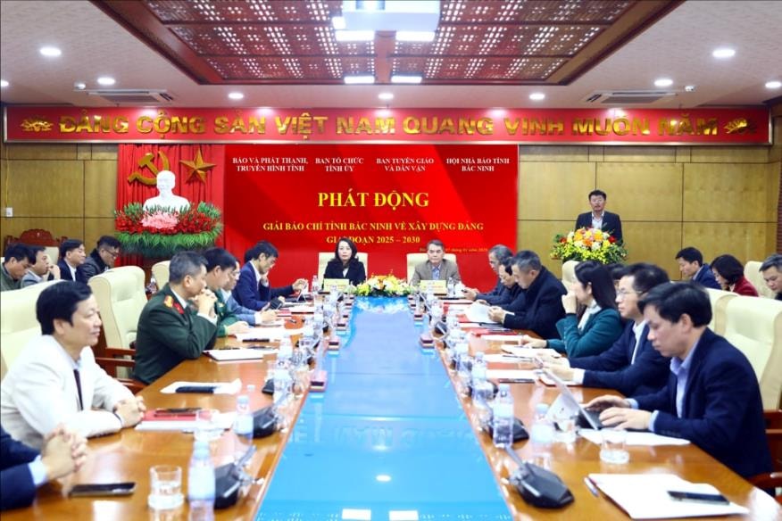 Phát động Giải Báo chí tỉnh Bắc Ninh về xây dựng Đảng, giai đoạn 2025 - 2030
