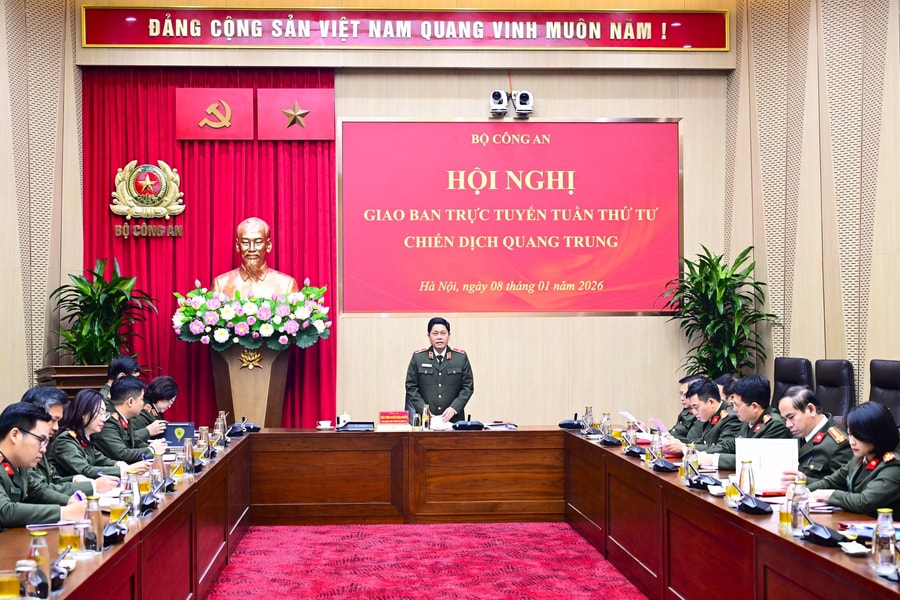 Rà soát tiến độ, chuẩn bị tổ chức tốt Lễ tổng kết "Chiến dịch Quang Trung" trong Công an nhân dân