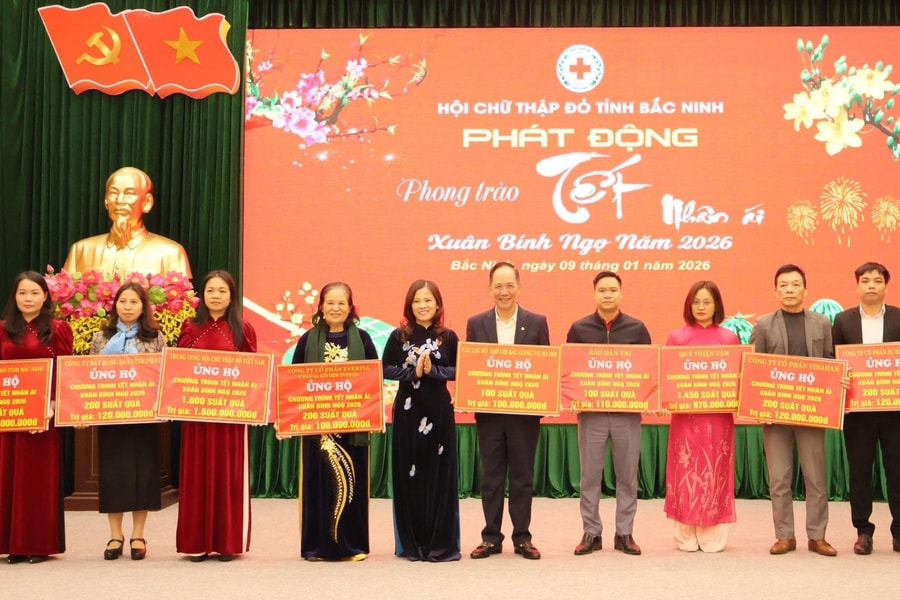 Hội Chữ thập đỏ tỉnh Bắc Ninh tổ chức Hội nghị tổng kết công tác năm 2025, triển khai phương hướng, nhiệm vụ năm 2026