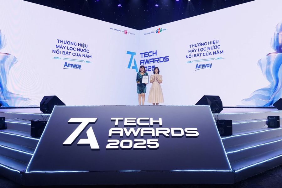 Amway lập cú "hattrick" với giải thưởng "Thương hiệu máy lọc nước nổi bật của năm" tại Tech Awards 2025