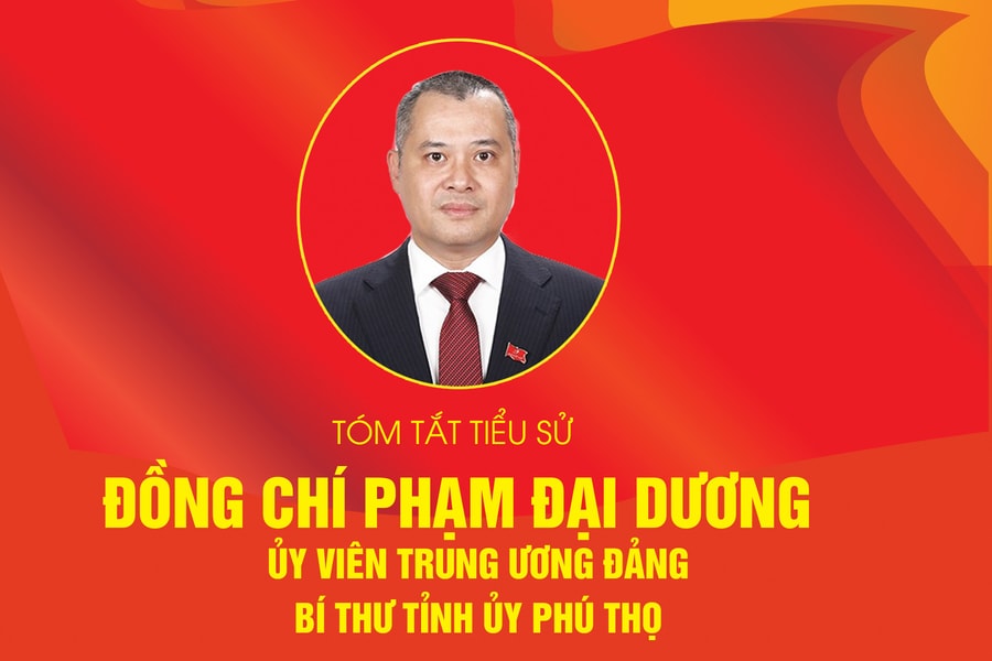 Tiểu sử đồng chí Phạm Đại Dương, Bí thư Tỉnh ủy Phú Thọ