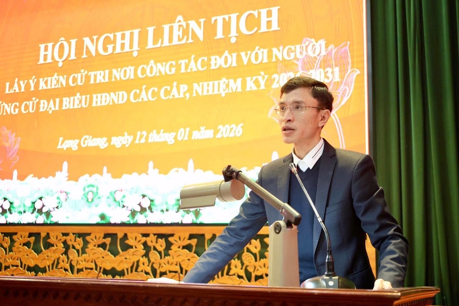 Bắc Ninh: Xã Lạng Giang lấy ý kiến cử tri nơi công tác đối với người ứng cử đại biểu HĐND các cấp