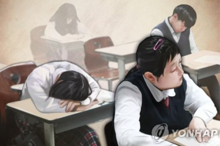 Nhiều học sinh Hàn Quốc chỉ ngủ dưới 6 tiếng mỗi ngày