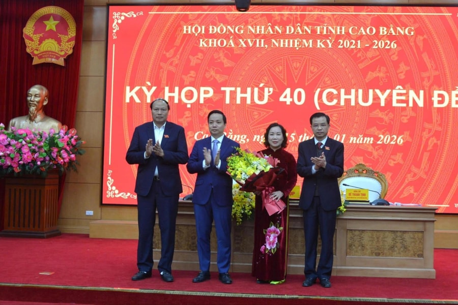 HĐND tỉnh Cao Bằng tổ chức kỳ họp chuyên đề bầu bổ sung các chức danh chủ chốt