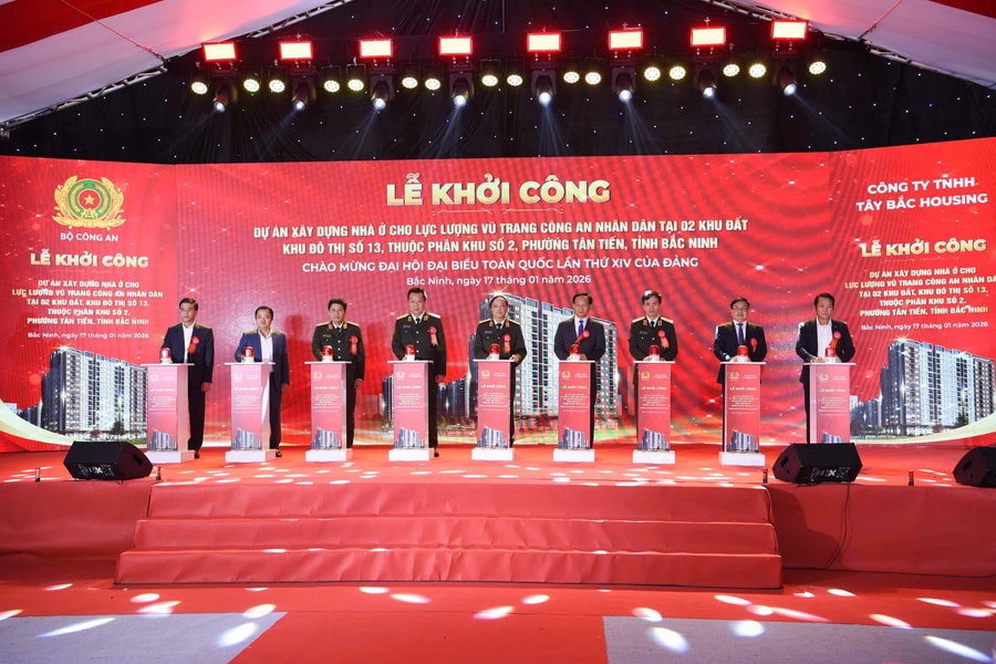 Bắc Ninh: Khởi công dự án nhà ở cho lực lượng vũ trang Công an nhân dân tại phường Tân Tiến