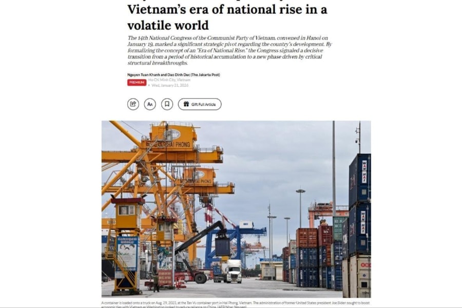 Báo Indonesia: Đại hội XIV cụ thể hóa bước đi cho “Kỷ nguyên vươn mình”