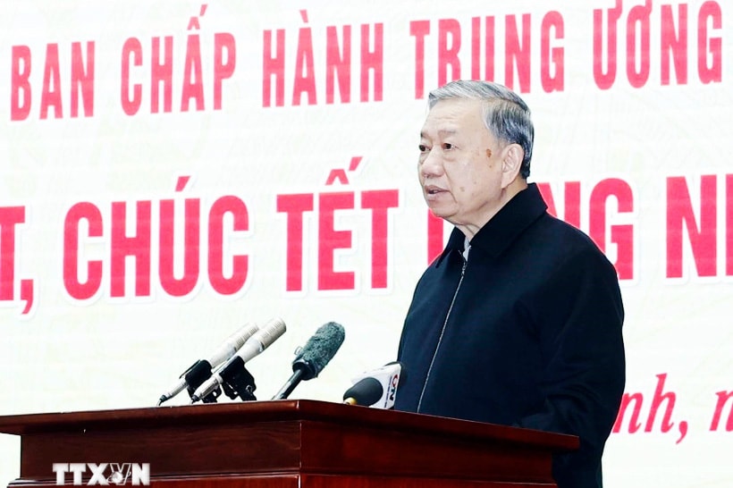 Tổng Bí thư Tô Lâm gặp mặt, chúc Tết công nhân ngành Than tại Quảng Ninh