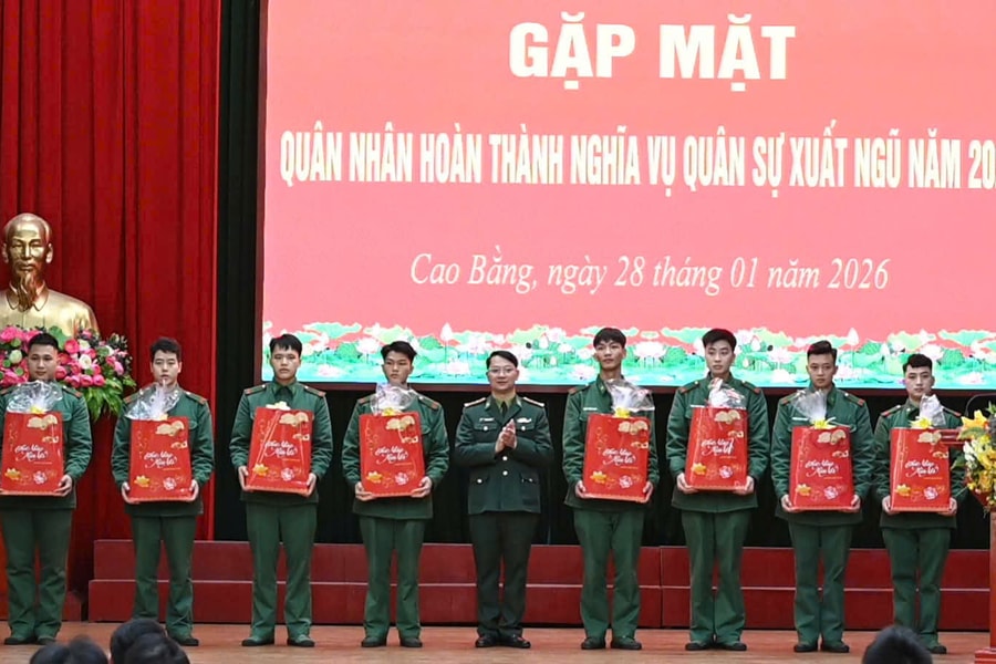 Bộ đội Biên phòng Cao Bằng: Gặp mặt quân nhân hoàn thành nghĩa vụ quân sự xuất ngũ năm 2026