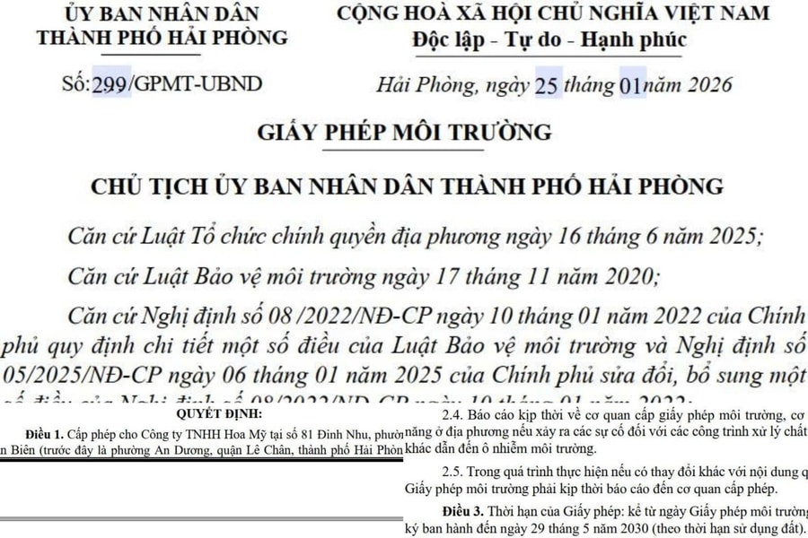 Hải Phòng: Yêu cầu Công ty TNHH Hoa Mỹ thực hiện nghiêm luật môi trường