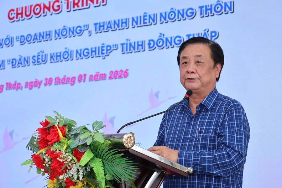 Phó Chủ tịch Quốc hội Lê Minh Hoan đối thoại với thanh niên nông thôn Đồng Tháp