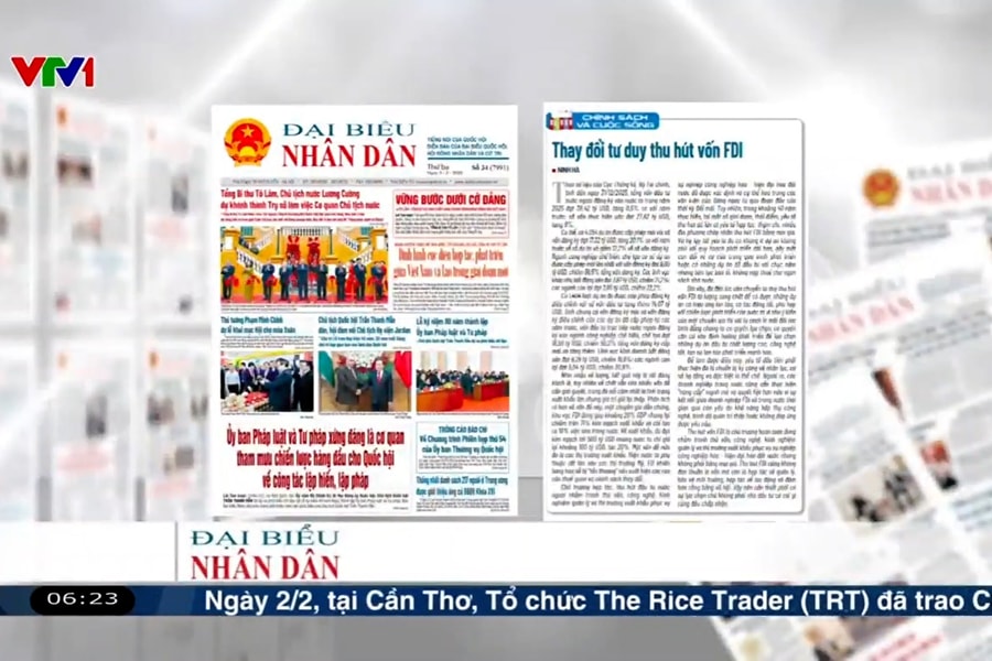 Điểm báo VTV1: Thay đổi tư duy thu hút vốn FDI