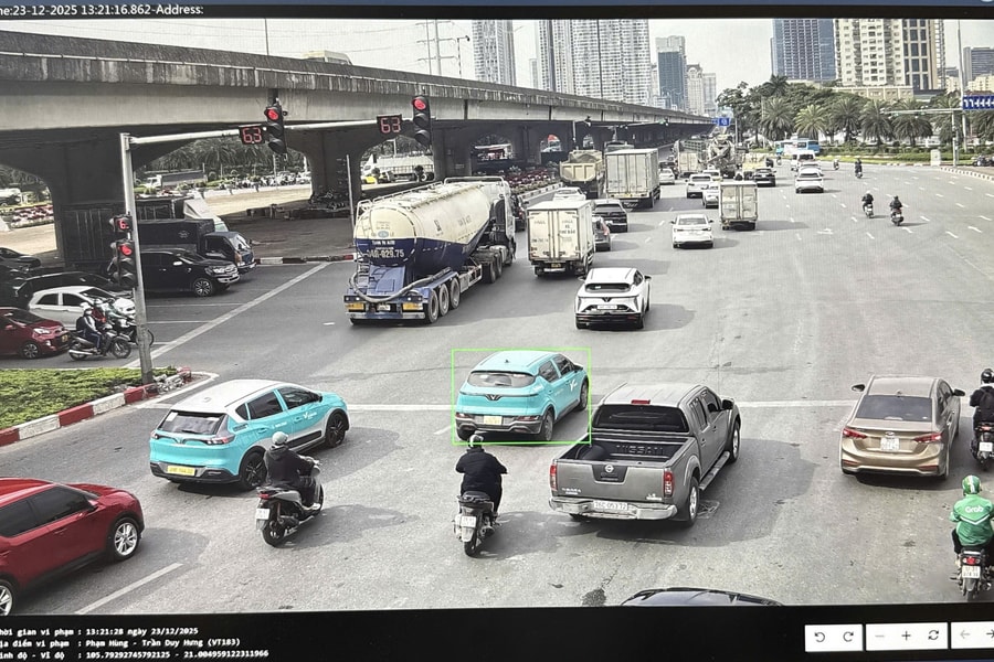 Hà Nội: Chi tiết danh sách ô tô, xe máy vi phạm được phát hiện qua hệ thống Camera AI từ 22-31/12/2025