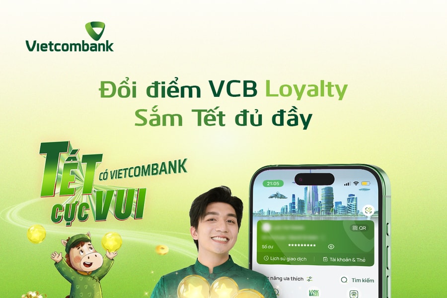 Vietcombank triển khai chương trình “Đổi điểm đón lộc - Sắm Tết cực vui” trên VCB Digibank