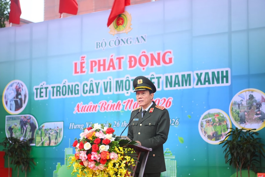 Bộ Công an phát động “Tết trồng cây năm 2026 - Vì một Việt Nam xanh”