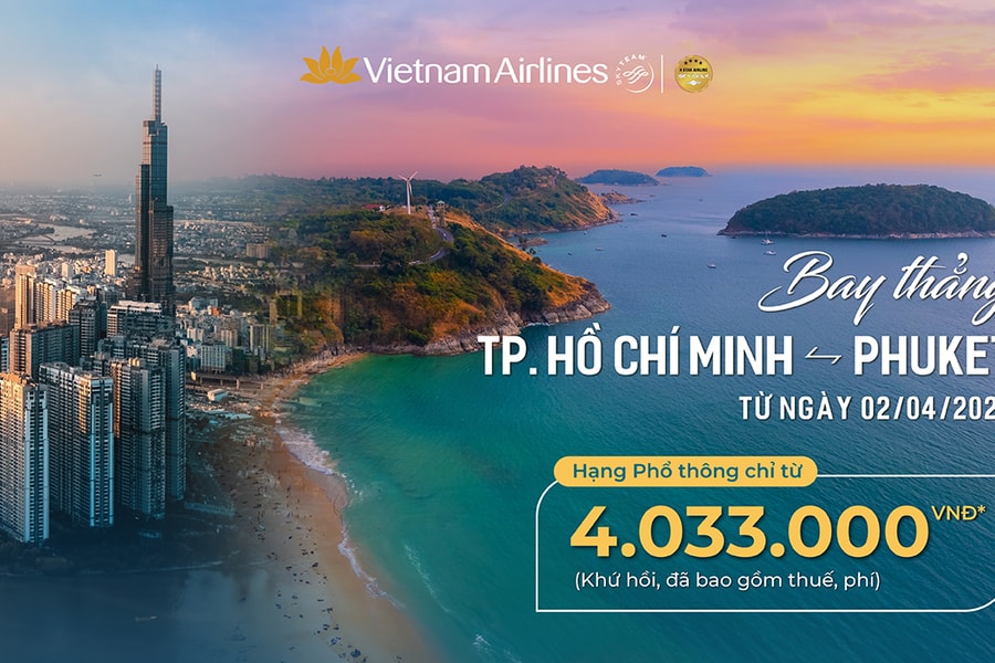 Vietnam Airlines mở đường bay thẳng TP. Hồ Chí Minh - Phuket