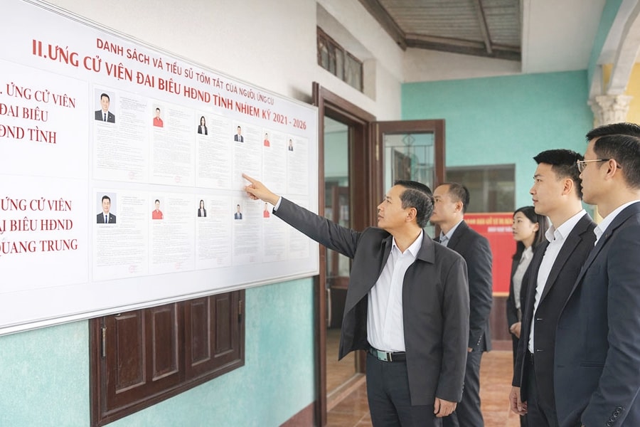 Bắc Ninh: Chủ tịch HĐND tỉnh Nguyễn Việt Oanh kiểm tra công tác chuẩn bị bầu cử