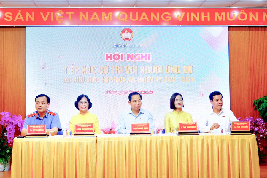 Tổng Thư ký Quốc hội, Chủ nhiệm Văn phòng Quốc hội Lê Quang Mạnh dự hội nghị tiếp xúc cử tri phường Cát Lái, TP. Hồ Chí Minh