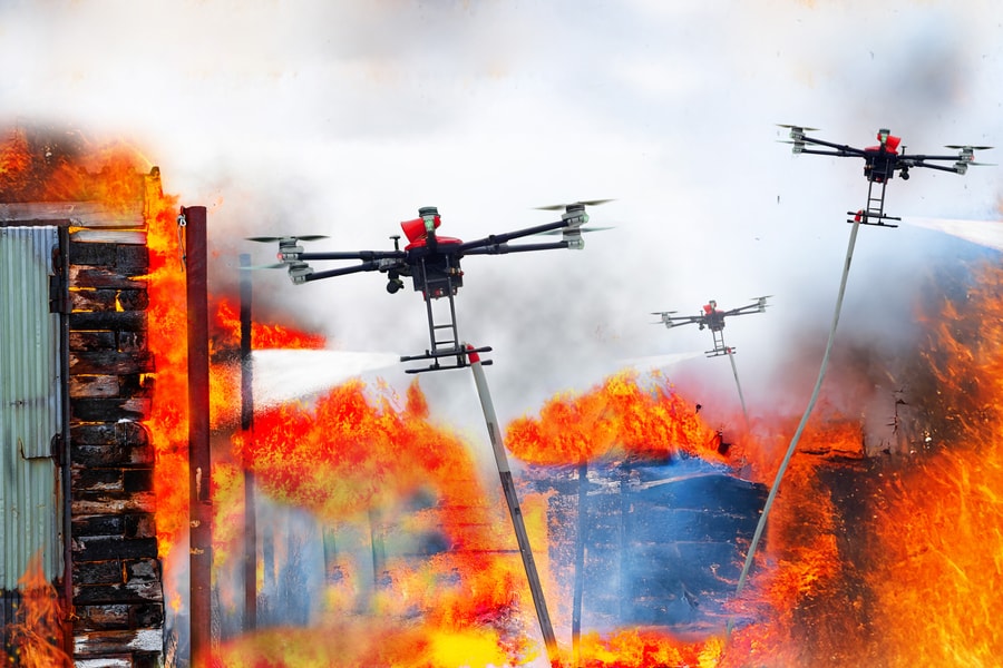 UAV “bầy đàn”: giải pháp chữa cháy trong hẻm nhỏ tại các thành phố lớn