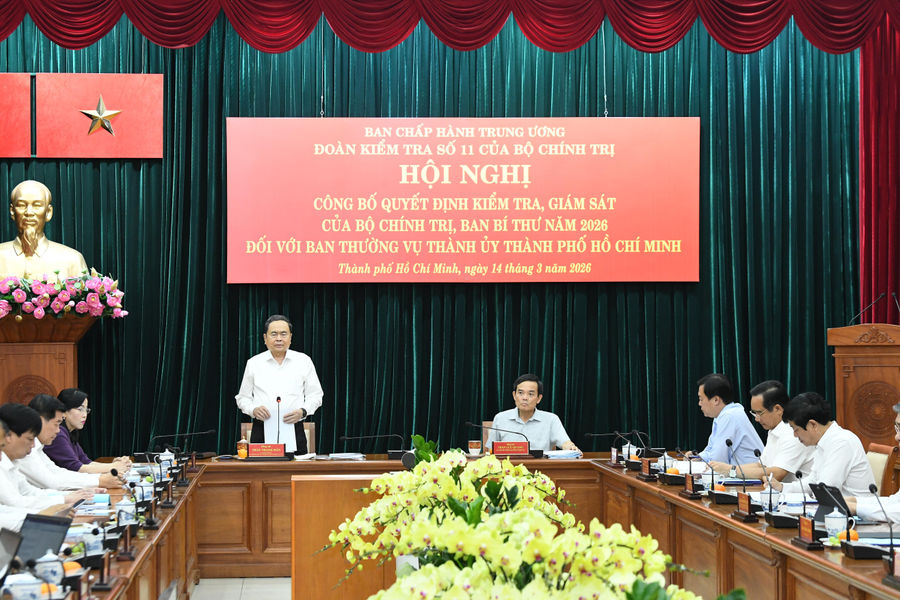 Công bố quyết định kiểm tra, giám sát với Ban Thường vụ Thành ủy TP. Hồ Chí Minh