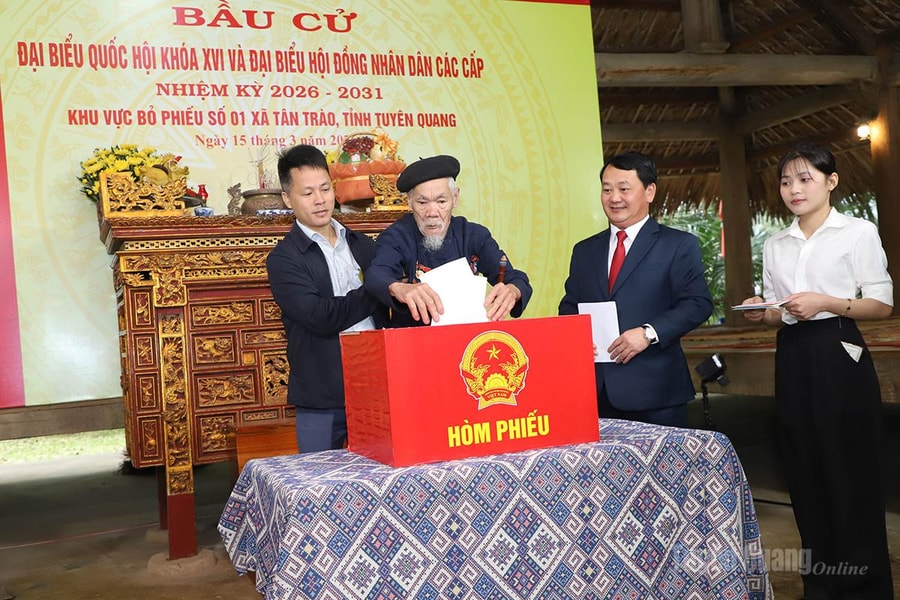 Tuyên Quang hoàn thành bầu cử với tỷ lệ cử tri tham gia đạt 99,96%