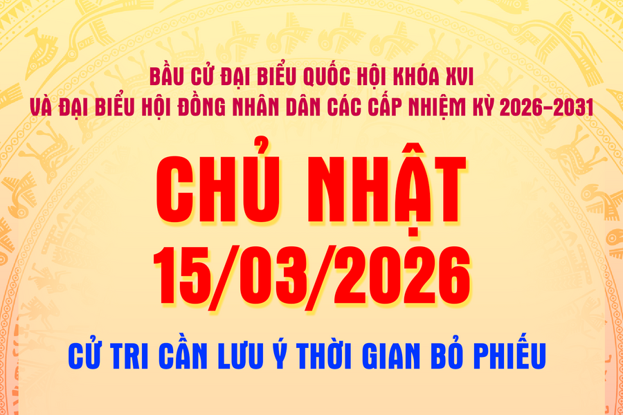 [Infographic] Thời gian bỏ phiếu bầu cử đại biểu Quốc hội khóa XVI và đại biểu HĐND các cấp nhiệm kỳ 2026-2031