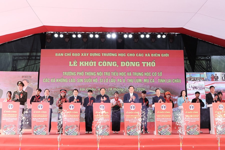 Thêm 6 trường liên cấp được khởi công tại các xã biên giới Lai Châu