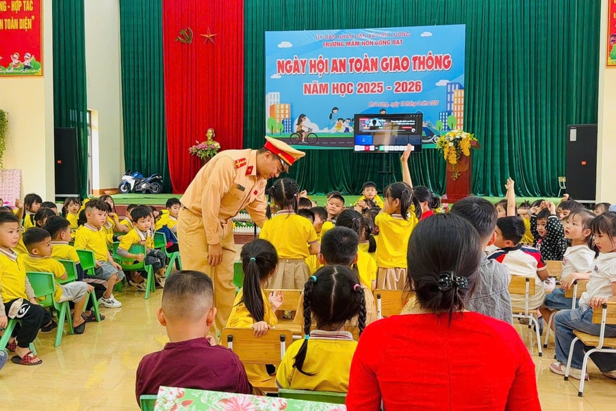 Thái Nguyên: Giáo dục an toàn giao thông cho trẻ mầm non