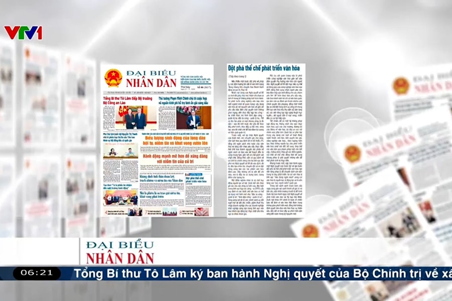 Điểm báo VTV1: Đột phá thể chế phát triển văn hóa
