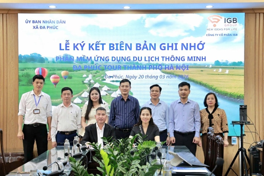 IGB Group và UBND xã Đa Phúc thống nhất hợp tác phát triển phần mềm du lịch thông minh