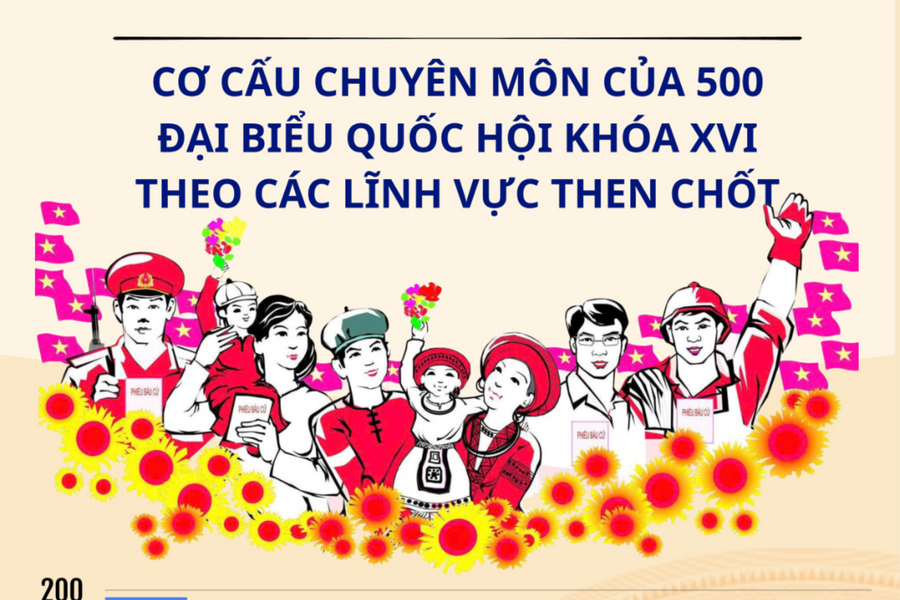 [Infographic] Chuyên môn, nghiệp vụ của 500 người trúng cử Đại biểu Quốc hội khóa XVI