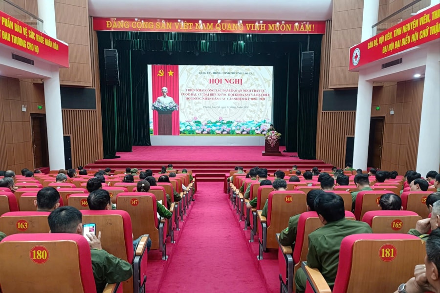 Phường Lào Cai triển khai phương án bảo đảm an ninh trật tự phục vụ bầu cử