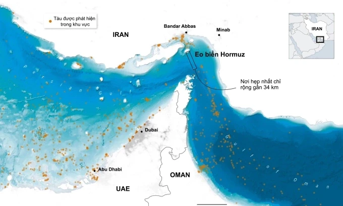 Iran lập trạm thu phí qua eo biển Hormuz, công bố 5 nước được đi qua