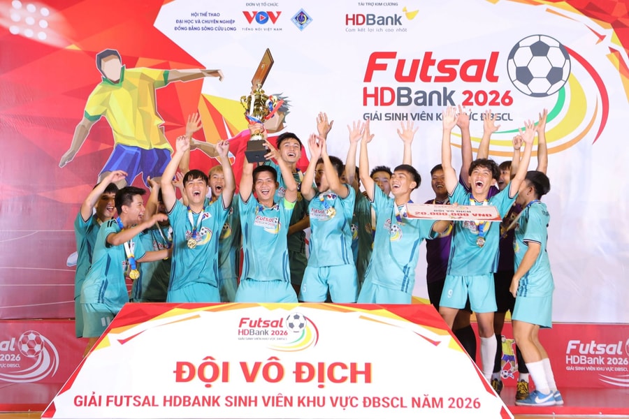 “Kỳ phùng địch thủ” giải Futsal sinh viên đồng bằng sông Cửu Long gặp nhau trong trận chung kết