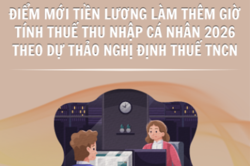 [Infographic] Điểm mới tính thuế thu nhập cá nhân tiền lương làm thêm giờ năm 2026