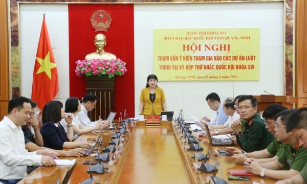 Đoàn ĐBQH tỉnh Quảng Ninh tham vấn ý kiến các dự án luật trình Kỳ họp thứ Nhất, Quốc hội khóa XVI