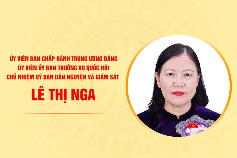 Tiểu sử Chủ nhiệm Ủy ban Dân nguyện và Giám sát Lê Thị Nga