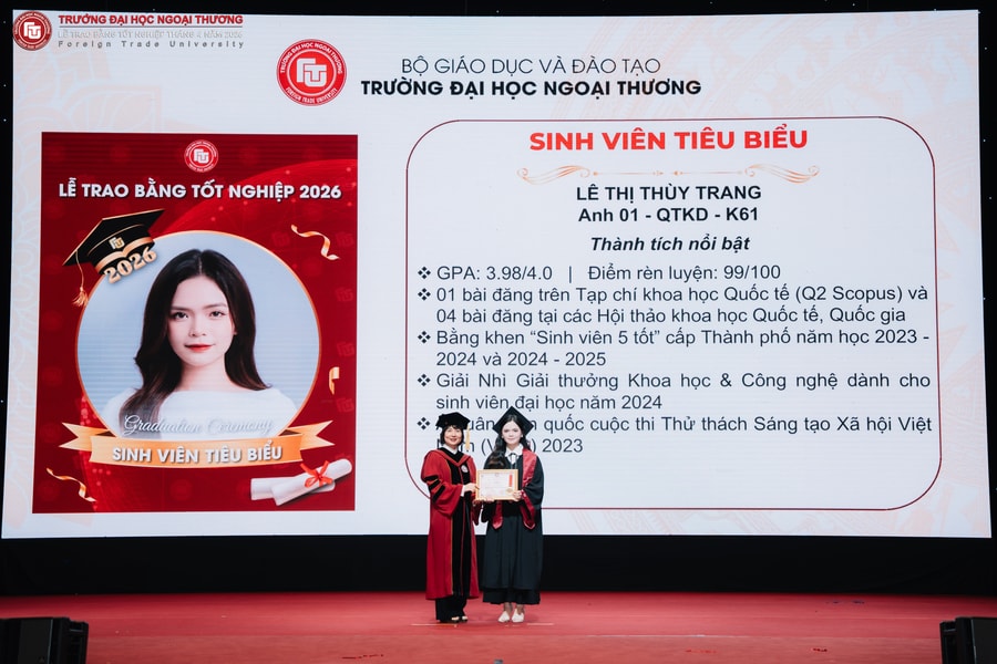 Hành trình trưởng thành của nữ sinh Ngoại thương tốt nghiệp xuất sắc