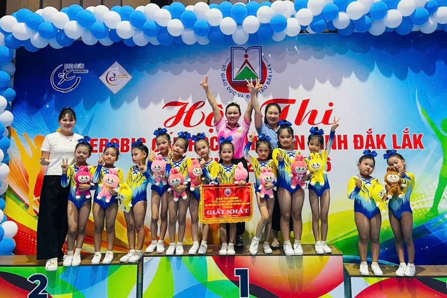Đắk Lắk: Sôi nổi hội thi Aerobic mầm non