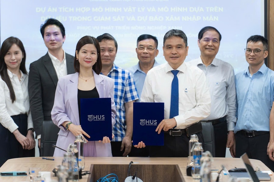 VinFuture và Trường ĐH Khoa học Tự nhiên kích hoạt “lá chắn số” chống xâm nhập mặn tại Đồng bằng sông Hồng