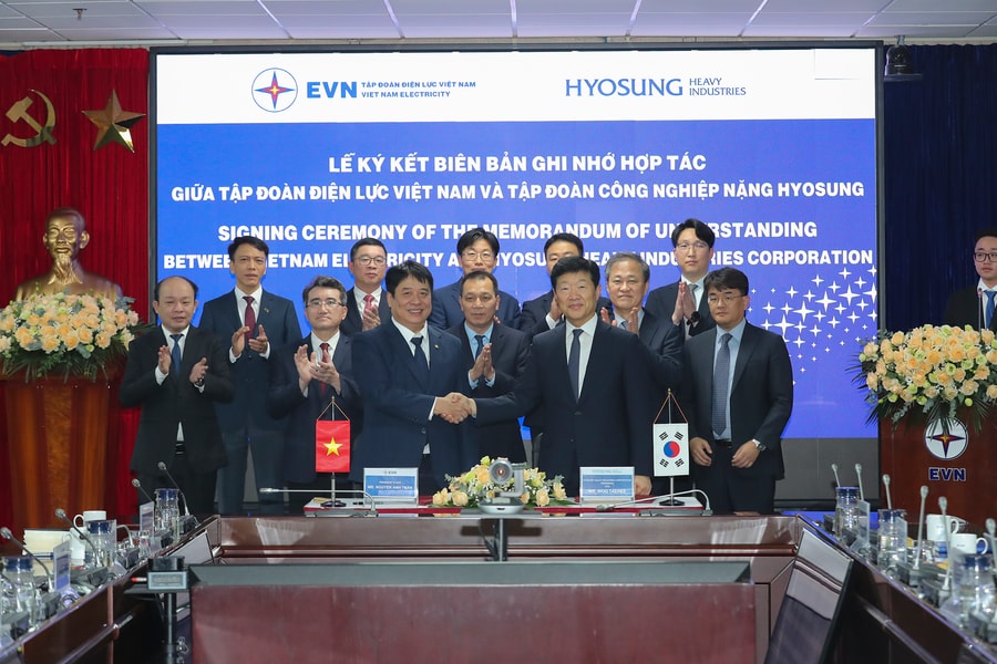 EVN ký biên bản ghi nhớ hợp tác với Hyosung (Hàn Quốc)