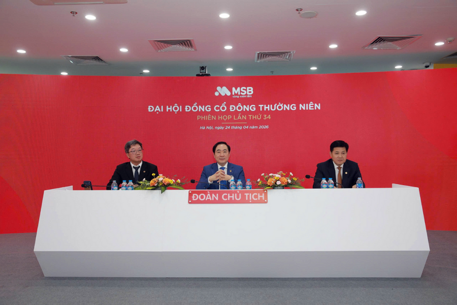 ĐHĐCĐ MSB 2026: Thông qua phương án tăng vốn lên 37.440 tỷ đồng, tiếp đà tăng trưởng bền vững
