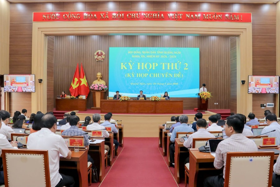 Quảng Ngãi: Thông qua 8 dự thảo nghị quyết tại Kỳ họp thứ hai, HĐND tỉnh khóa XIV, nhiệm kỳ 2026 - 2031.