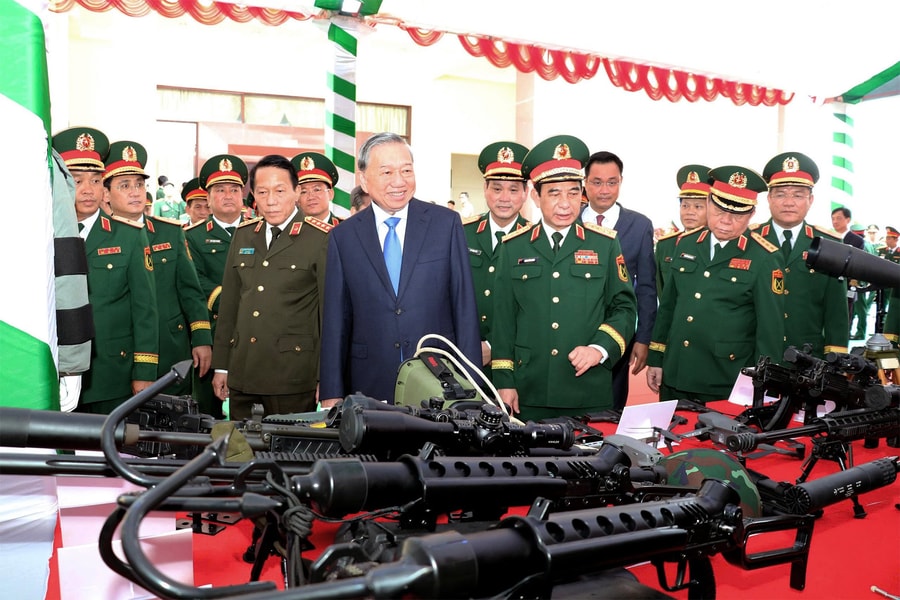 Tổng Bí thư, Chủ tịch nước Tô Lâm thăm và làm việc tại Quân khu 5