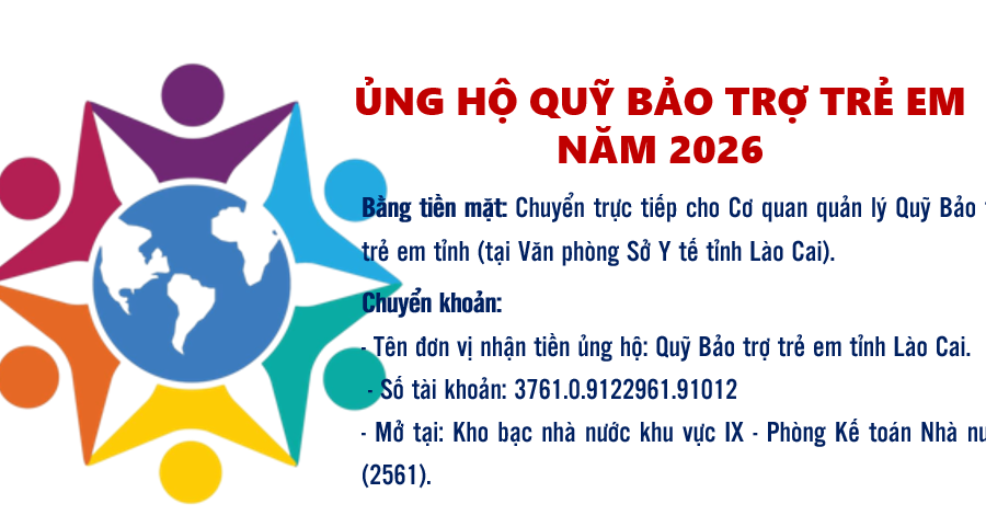 Lào Cai: Vận động ủng hộ Quỹ Bảo trợ trẻ em năm 2026