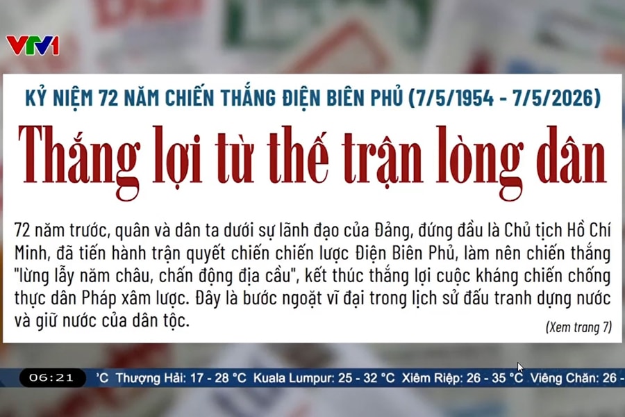 Điểm báo VTV1: Thắng lợi từ thế trận lòng dân