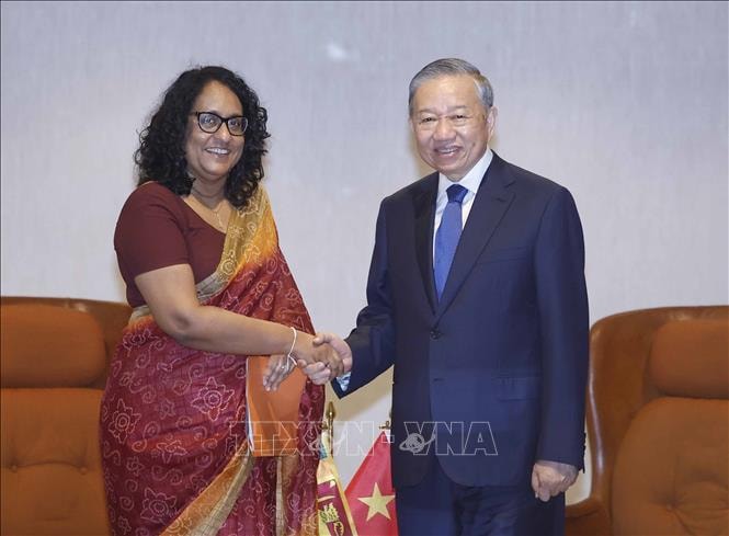 Tổng Bí thư, Chủ tịch nước Tô Lâm hội kiến Thủ tướng Sri Lanka Harini Amarasuriya